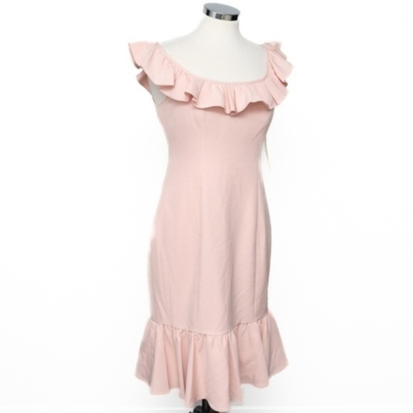 Eliza J Dresses & Skirts - Eliza J. Ruffle Shoulder Cocktail Dress